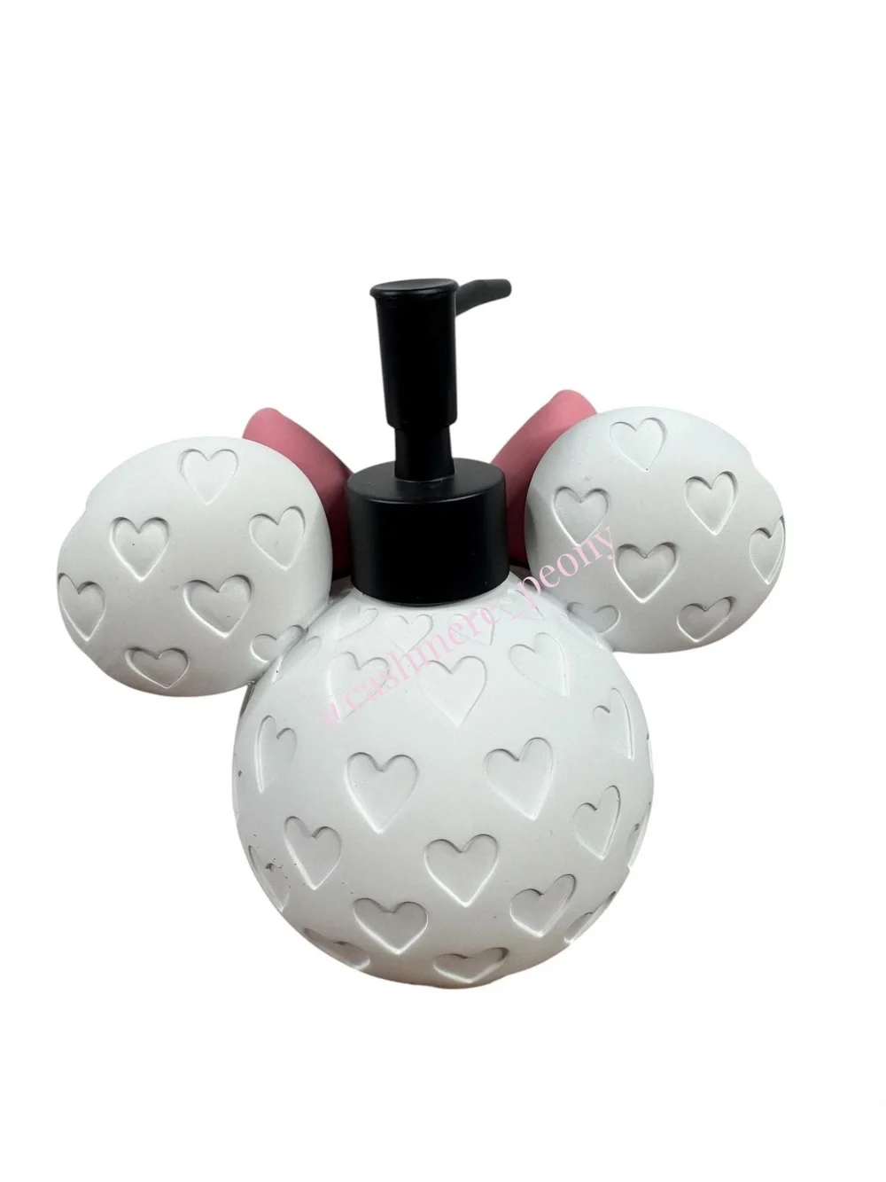 Disney Minnie Mouse White Heart & Pink Bow Soap or Lotion Pump Dispenser